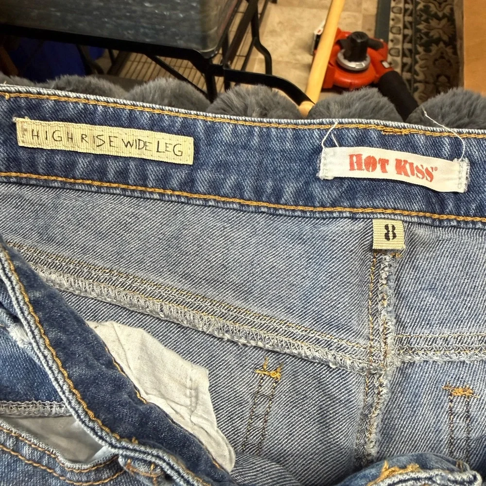 Hot Kiss Distressed Boyfriend Jeans - Blue - Picture 2 of 4